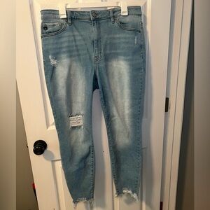 Kancan Distressed Light Blue Women's Jeans Size XL